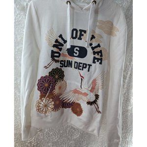 Blind Rooster NWT Uni Of Life Sun‎ Dept White Hoodie